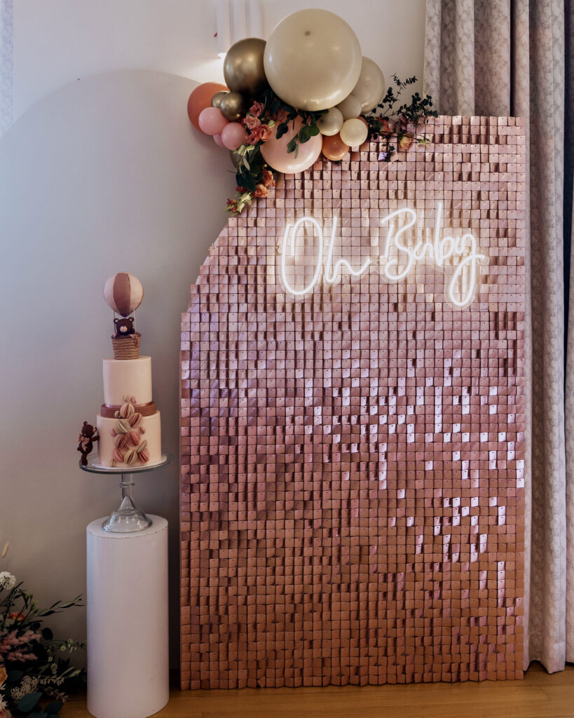 Sequin Backdrop Hire Balloon Arch Feather And Fox